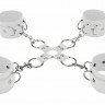 Белый комплект оков Hand And Legcuffs