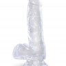 Прозрачный фаллоимитатор King Cock Clear 6  Cock with Balls - 17,8 см.