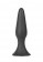 Черная анальная втулка Silky Buttplug Medium - 12,5 см.