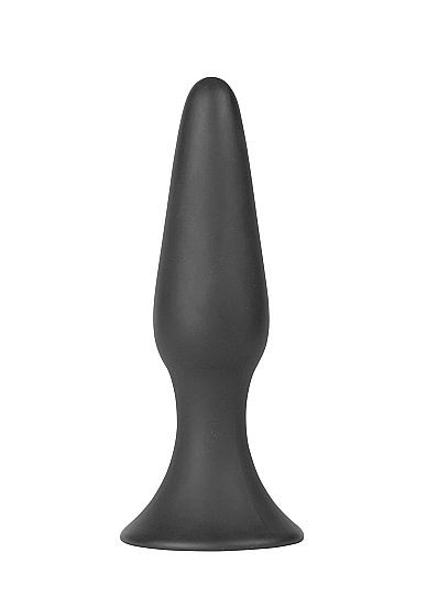 Черная анальная втулка Silky Buttplug Medium - 12,5 см.