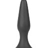 Черная анальная втулка Silky Buttplug Medium - 12,5 см.
