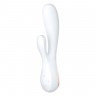 Белый вибратор-кролик Satisfyer Mono Flex с управлением через приложение - 20,4 см.