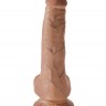 Фаллоимитатор-мулат с мошонкой и присоской 6  Cock with Balls - 17,8 см.
