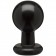 Круглая черная анальная пробка Classic Round Butt Plugs Large - 12,1 см.