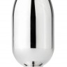 Серебристая анальная пробка Sinner Big Metal Buttplug - 10 см.