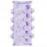 Фиолетовая насадка на пенис с пупырышками BASICX TPR SLEEVE PURPLE 0.7INCH