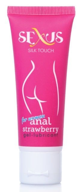 Анальный гель для женщин с ароматом клубники Silk Touch Strawberry Anal - 50 мл.