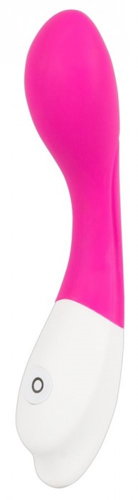 Розовый вибратор для массажа G-точки Sweet Smile - 18 см.