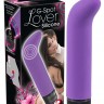 Фиолетовый вибратор с загнутым кончиком G-Spot Lover - 14,5 см.