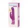 Фиолетовый вибратор с клиторальным стимулятором Beaded G-Spot Rechargeable Rabbit Vibrator - 24 см.