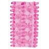 Фиолетовая насадка на пенис с шипами и шишечками BASICX TPR SLEEVE PINK 0.7INCH