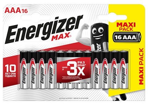 Батарейки Energizer MAX E92 1.5V типа ААА - 16 шт.