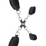 Черный комплект оков Velcro hand and leg cuffs