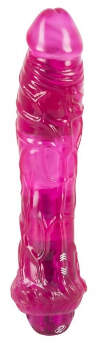 Розовый вибромассажер Rechargeable Big Vibe - 25,5 см.
