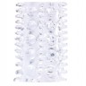 Прозрачная насадка на пенис с шипами и шишечками BASICX TPR SLEEVE CLEAR 0.7INCH