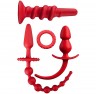 Набор для анальной стимуляции MENZSTUFF PLEASURE SET RED