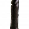 Крупный чёрный фаллоимитатор без мошонки - 20,5 см.