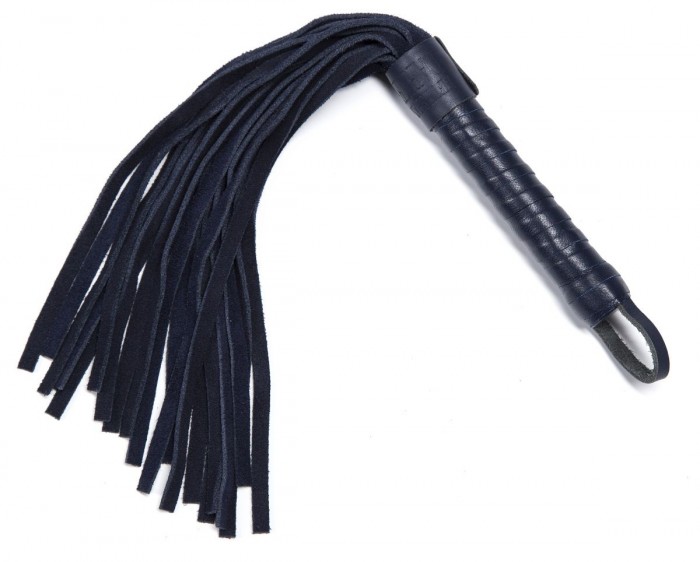 Тёмно-синий мини-флоггер DARKER LIMITED COLLECTION MINI FLOGGER - 33 см.