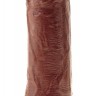 Коричневый вибратор-реалистик 5  Vibrating Stiffy - 16,5 см.