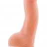 Телесный дилдо на присоске - 18 см.