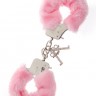 Металлические наручники с розовой меховой опушкой METAL HANDCUFF WITH PLUSH PINK