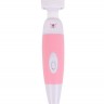 Бело-розовый, работающий от сети вибромассажёр Pixey Wand Mini Pink Edition - 25 см.
