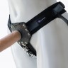 Черный пояс-трусики с насадкой  Гламур Эмма  - 15,5 см.