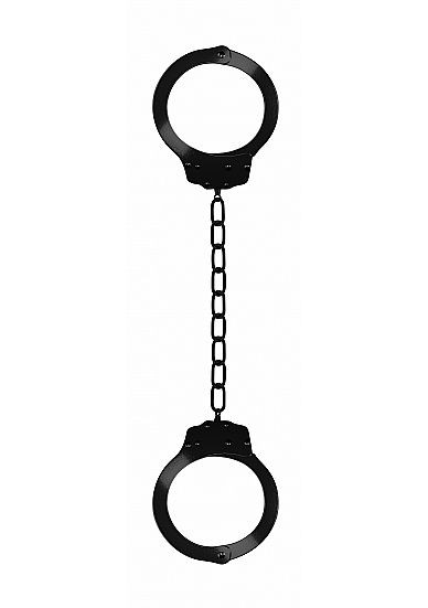 Металлические черные оковы Pleasure Legcuffs