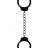 Металлические черные оковы Pleasure Legcuffs