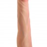 Фаллоимитатор на присоске из неоскин c розовой головкой - 20 см.
