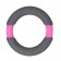Серое эрекционное кольцо NEON STIMU RING 37MM GREY/PINK