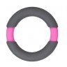 Серое эрекционное кольцо NEON STIMU RING 37MM GREY/PINK