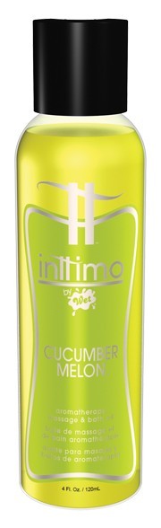 Масло для массажа Inttimo Cucumber Melon с ароматом огурчика и дыни - 120 мл.