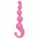 Упругая розовая цепочка L Amour Premium Silicone Beaded Probes - 17 см.