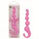 Упругая розовая цепочка L Amour Premium Silicone Beaded Probes - 17 см.