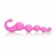 Упругая розовая цепочка L Amour Premium Silicone Beaded Probes - 17 см.
