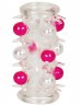 Белая насадка с бусинами и шипами BEADED PENIS