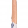 Телесный вибратор Long John Realistic Thrusting Vibrator с функцией толкания - 20 см.