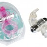 Прозрачное эрекционное виброкольцо с зайчиком 7 Speed Rabbit Cock Ring