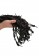 Черная многохвостая плетеная плеть Leather Barbed Wire Flogger - 77 см.