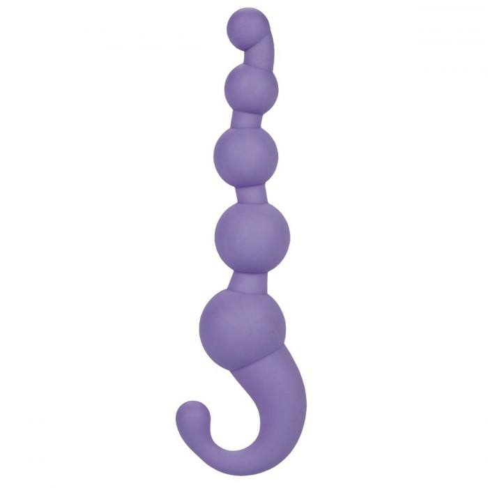 Упругая сиреневая цепочка LAmour Premium Silicone Beaded Probes - 17 см.