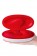 Красный вибратор Sense Max с клиторальным отростком - 16 см.