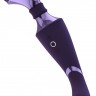 Фиолетовый двухсторонний вибромассажер Shiatsu - 27 см.