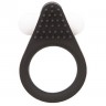 Чёрное эрекционное кольцо LIT-UP SILICONE STIMU RING 1 BLACK