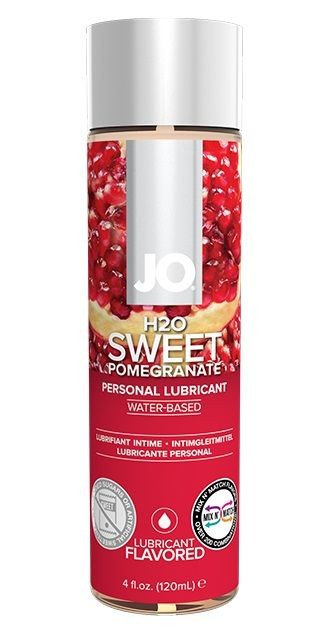 Лубрикант на водной основе с ароматом граната JO Flavored Sweet Pomegranate - 120 мл.