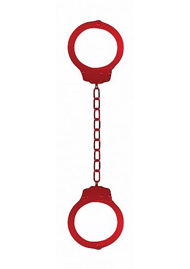 Металлические красные оковы Pleasure Legcuffs