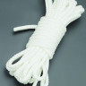 Белая шелковистая веревка для связывания - 5 м.