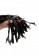 Черная многохвостая плетеная плеть Leather Suede Barbed Wired Flogger - 76 см.