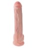 Телесный фаллоимитатор на присоске 13  Cock with Balls - 35,6 см.