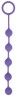 Фиолетовая анальная цепочка с металлическими шариками - 25 см.